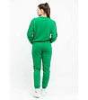 Зелен дамски памучен сет с кантове встрани-1 снимка