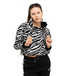Дамски спортен памучен комплект в черно и бяло с принт зебра-2 снимка