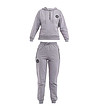 Сив памучен дамски спортен екип-4 снимка