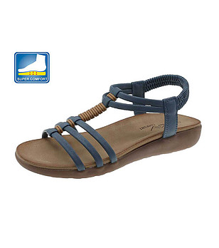 Сини дамски сандали снимка