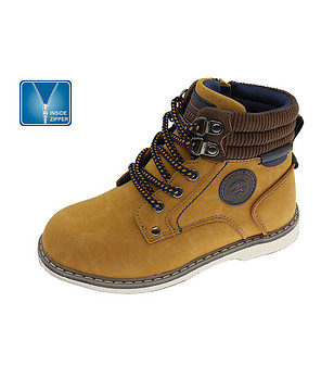 Детски боти в цвят камел с цип снимка