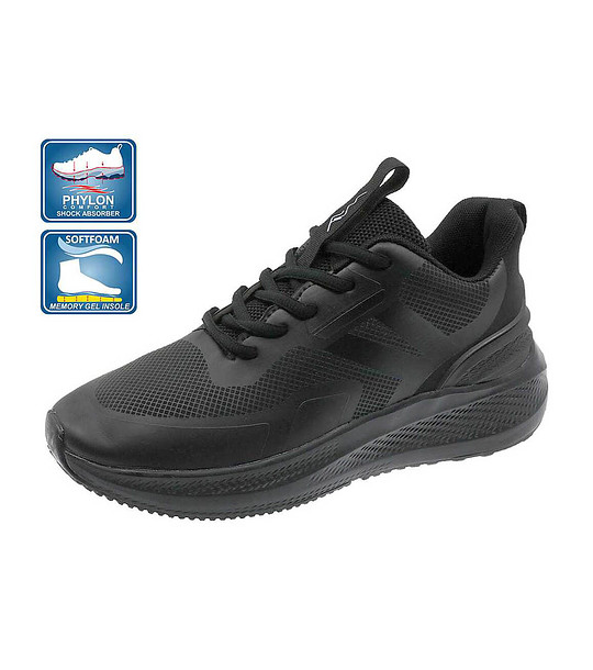 Детски маратонки в черно с подметка Phylon и гел стелка снимка