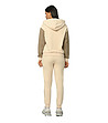 Дамски памучен спортен екип в екрю и кафяво-1 снимка