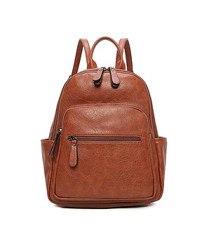 Дамска раница в цвят камел Lina снимка