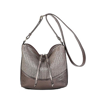 Дамска чанта в цвят графит Ines снимка