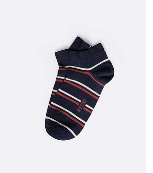 Сини мъжки чорапи за маратонки на райе Ernest снимка