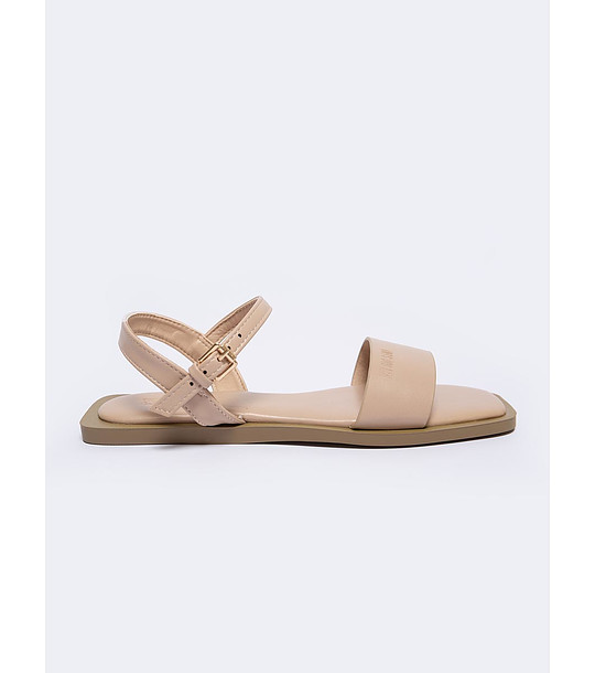 Дамски бежови сандали снимка