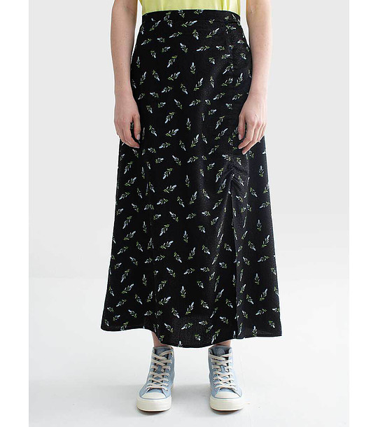 Дълга черна пола с принт DANNA снимка