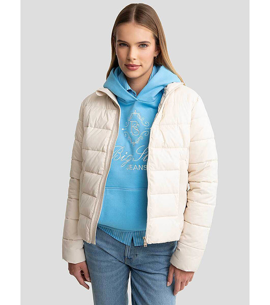 Дамско яке в цвят крем Delina снимка