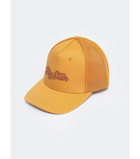 Памучна мъжка шапка в нюанс на горчица Kiko снимка