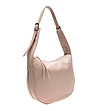 Дамска кожена чанта в цвят пудра-3 снимка
