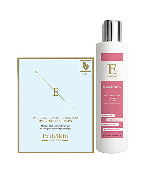 Комплект от лосион за тяло и пачове за под очи с колаген и хиалуронова киселина снимка