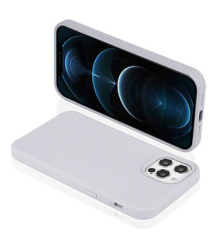 Силиконов калъф в сребристо за iPhone 12 Pro снимка