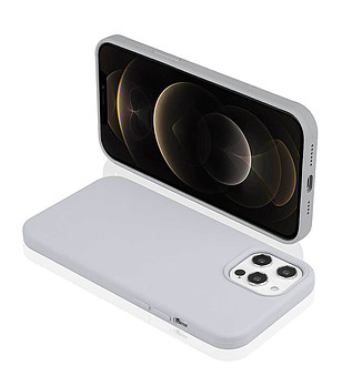 Силиконов калъф в сребристо за iPhone 12 Pro Max снимка