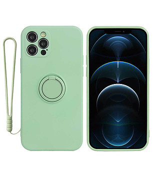 Зелен силиконов кейс за iPhone 12 PRO снимка