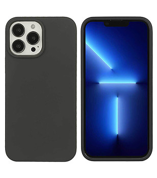 Черен силиконов калъф за iPhone 13 PRO MAX снимка