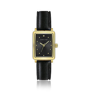 Дамски часовник в черно и златисто Cléophée снимка