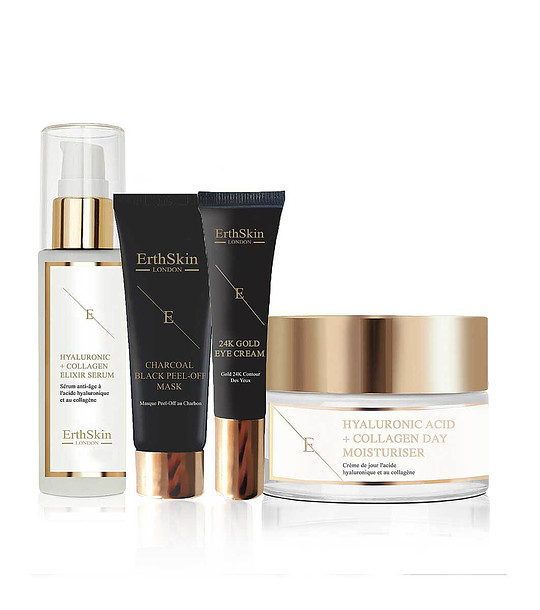 Козметичен комплект за лице от 4 части с 24 каратово злато и хиалурон снимка