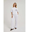 Дамска бяла тениска от памук Judith-4 снимка