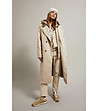 Дамско бежово палто Izera-1 снимка