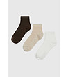 Сет от 3 вида чорапи в кафяво, бежово и бяло-0 снимка