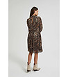 Кафява рокля фризе с животински принт Gea-2 снимка