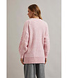 Дамски пуловер в светлорозов цвят Rita-1 снимка