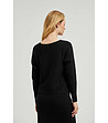 Дамски пуловер в черен цвят с изчистен дизайн Khloe-1 снимка
