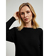 Дамски пуловер в черен цвят с изчистен дизайн Khloe-2 снимка
