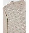 Светлобежов дамски пуловер Dorothy-3 снимка