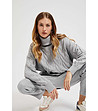 Сив дамски пуловер с поло яка Enny-2 снимка