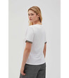 Дамска тениска от памук в бял цвят Tiffany-1 снимка
