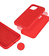 Твърд силиконов калъф за  iPhone 13 в червено-2 снимка