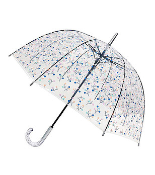 Ветроустойчив прозрачен чадър с принт снимка