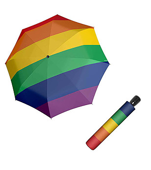 Сгъваем многоцветен чадър Дъга снимка