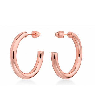 Обеци в розовозлатисто снимка