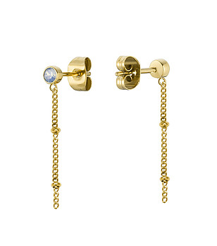 Висящи дамски обеци в златисто снимка