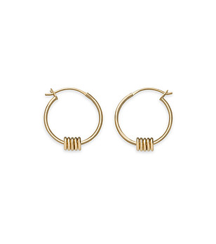 Дамски златисти обеци снимка