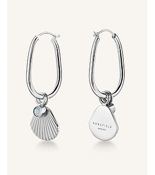 Сребристи дамски обеци с висулки снимка