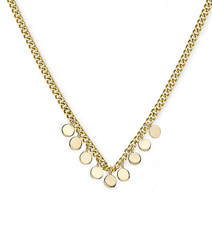 Дамско златисто колие с кръгли детайли снимка