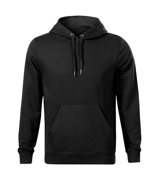 Памучен мъжки суитшърт в черно Terry снимка