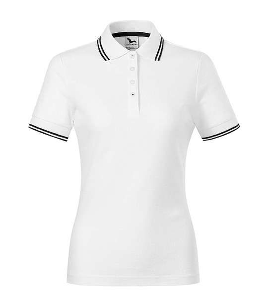 Бяла дамска блуза с памук Rika снимка