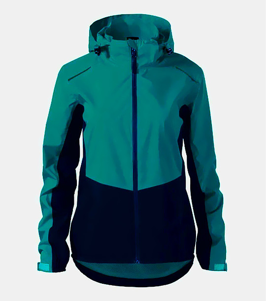 Дамско водоустойчиво яке в зелено и тъмносиньо Hanna снимка
