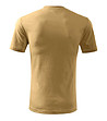 Памучна бежова мъжка тениска Classic-1 снимка