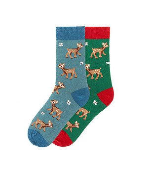 Комплект от 2 чифта памучни дамски чорапи Sobella снимка