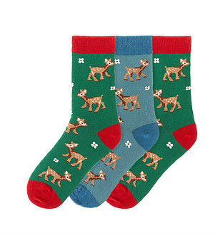 Комплект от 3 чифта памучни дамски чорапи Karra снимка