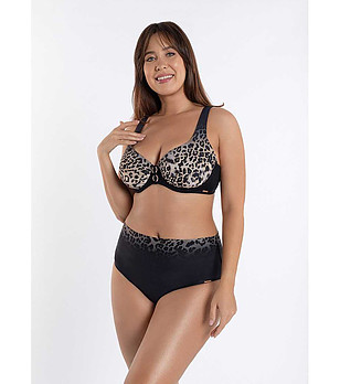 Черно долнище на бански с регулируема талия снимка