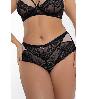 Бикини с висока талия в черно и цвят пудра Izera снимка