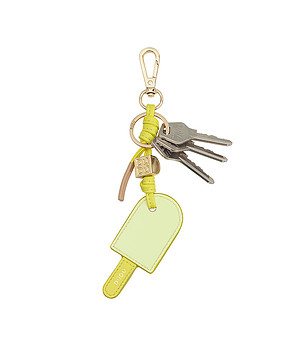 Кожен ключодържател Ice Cream Stick в цвят крем и лайм снимка