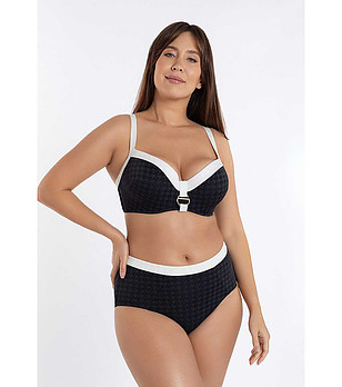 Долнище на бански в черно и бяло Coco Chic снимка